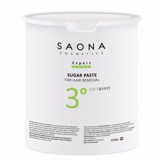 Сахарная паста для шугаринга Saona Cosmetics 3+ Soft&Fast Мягкая Не требует разогрева 3500гр